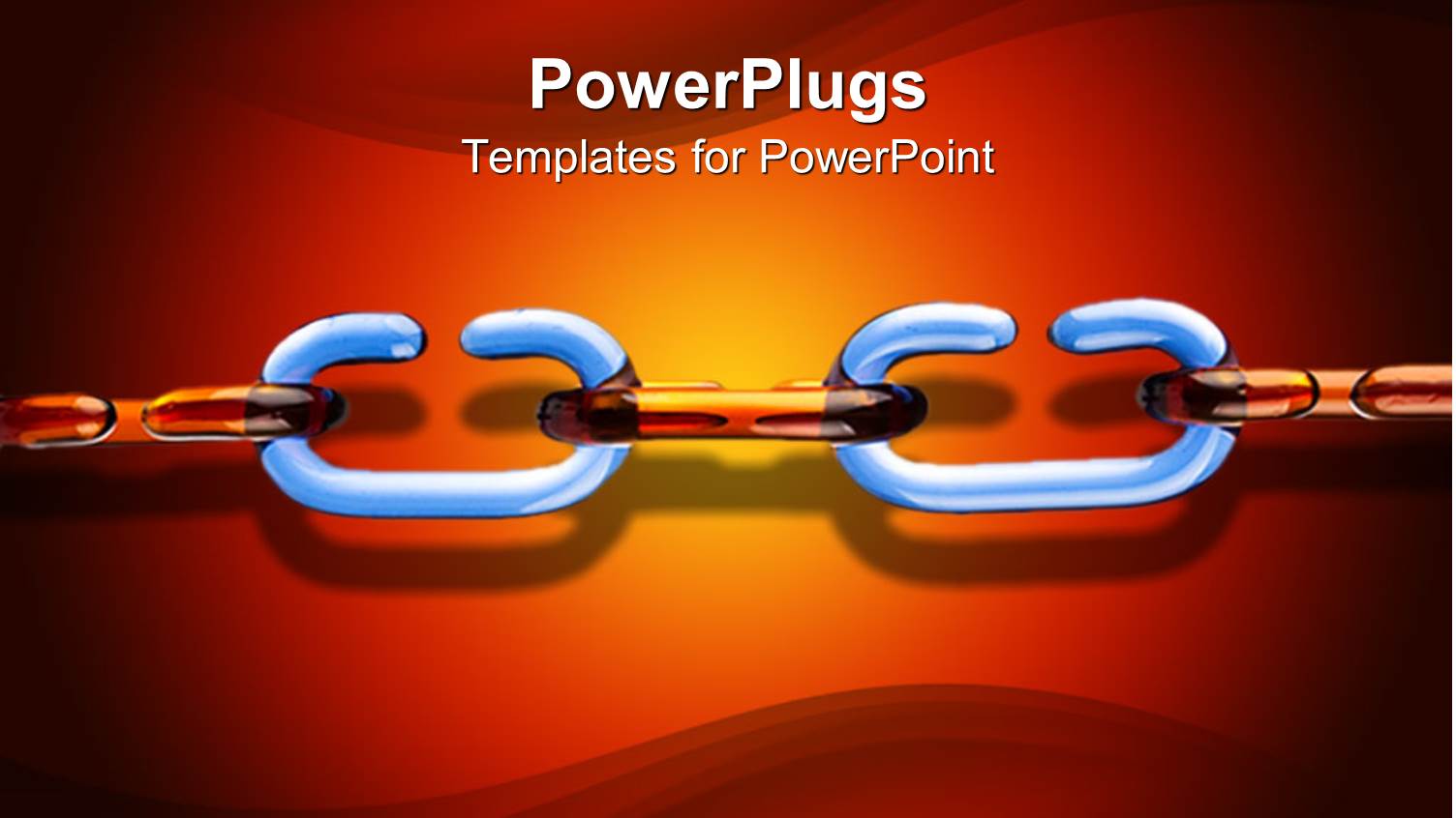 White and Brown Chain Links on Orange Red Background