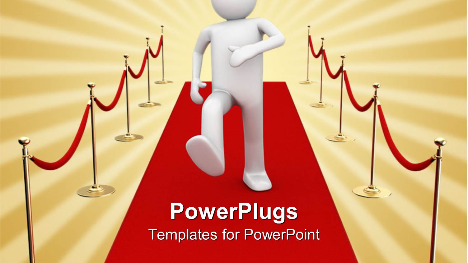 White Character Man Walking on a Red Carpet Stardom