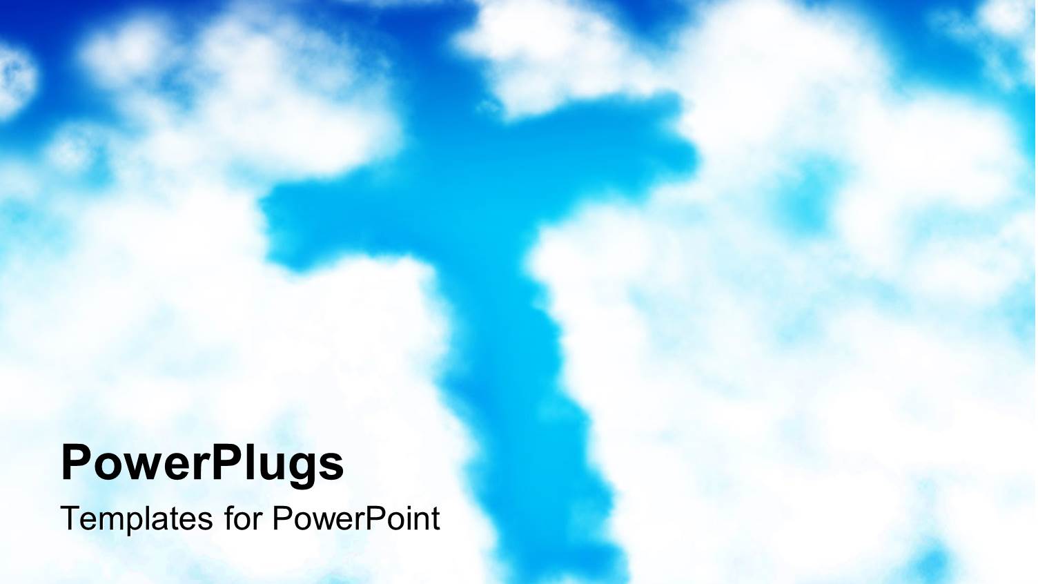 White Clouds in Blue Sky Forming the Shape of a Cross