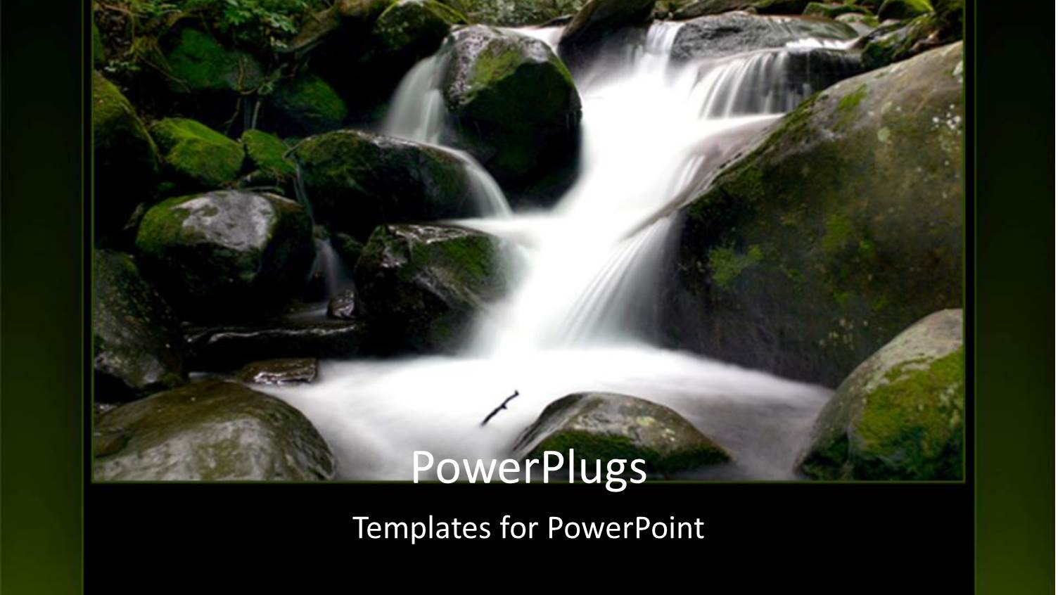 White Cloudy Natural Water Fall Down a Rocky Mountain