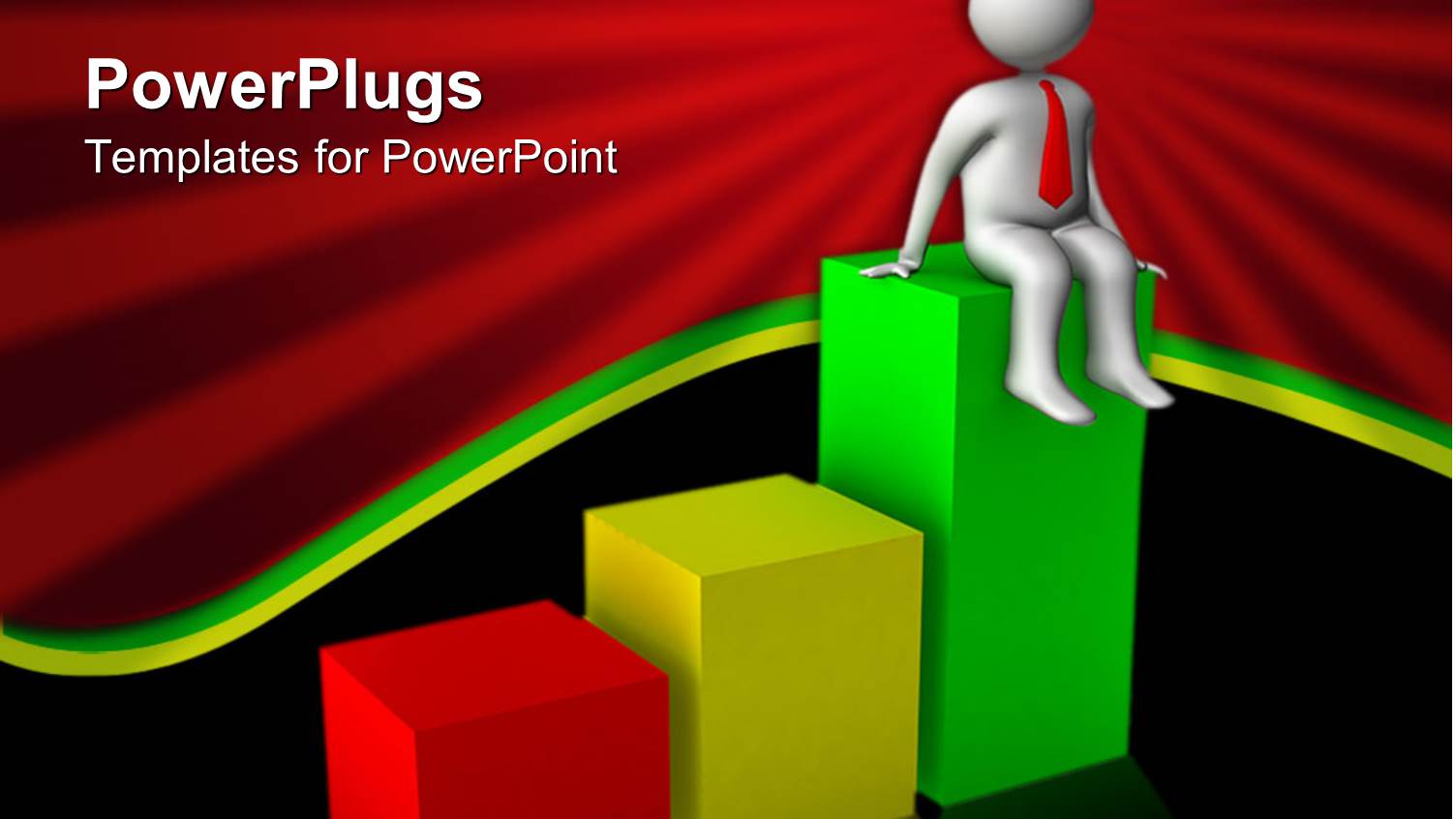 a White Colored 3D Human Character Sitting on Three Bars