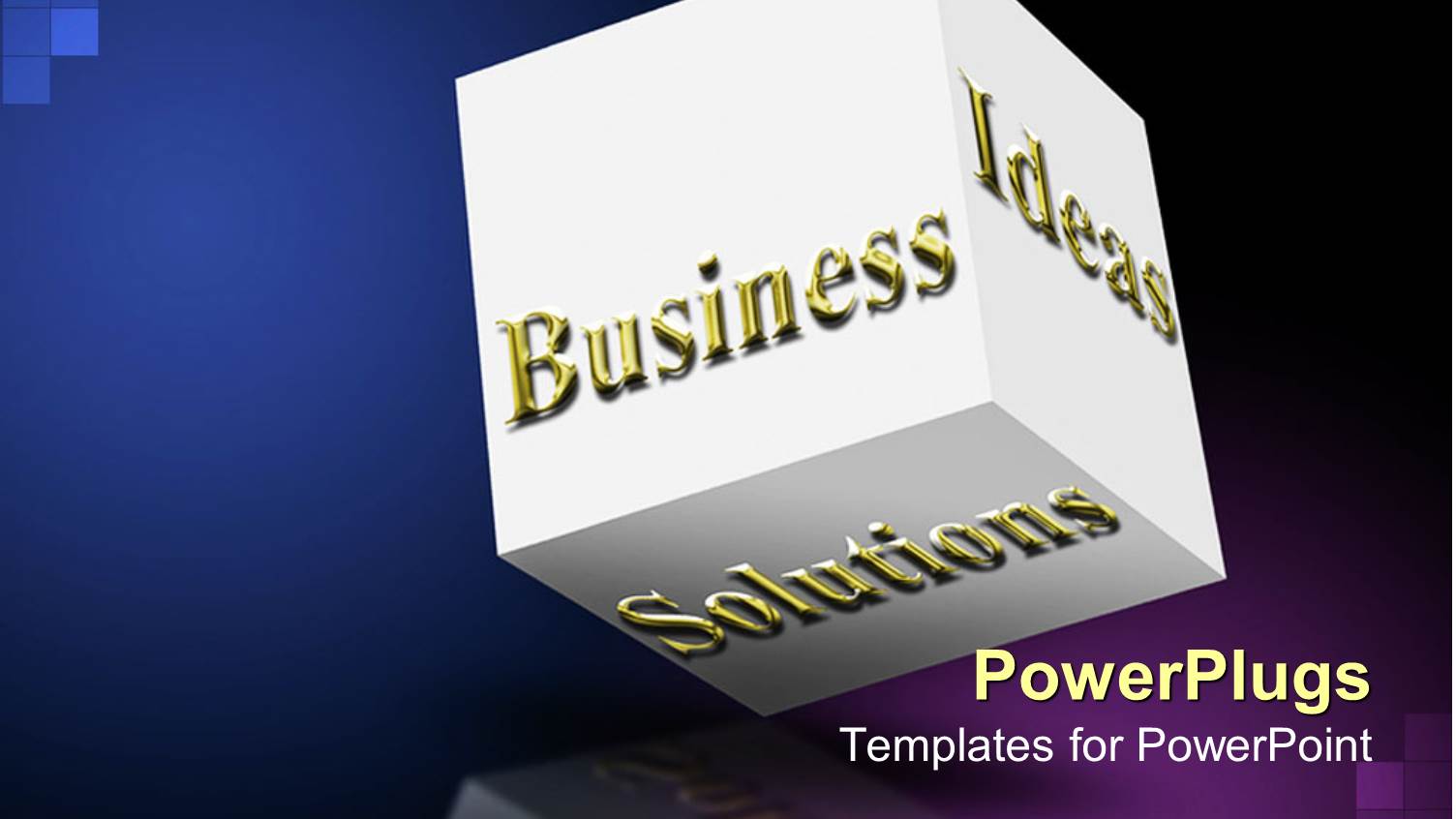 White Cub with Gold Business, Ideas and Solutions Text