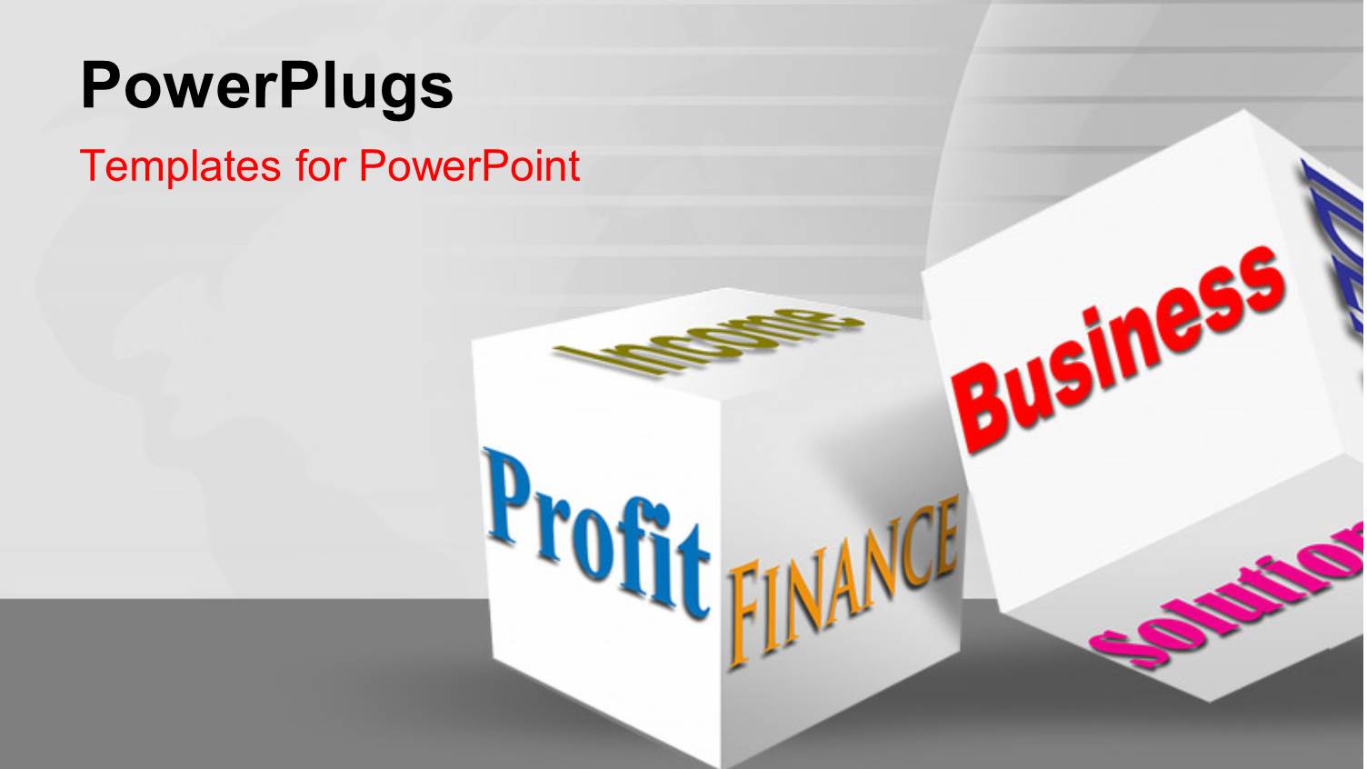 White Cubes with Finance and Business Related Terms on Grey Background