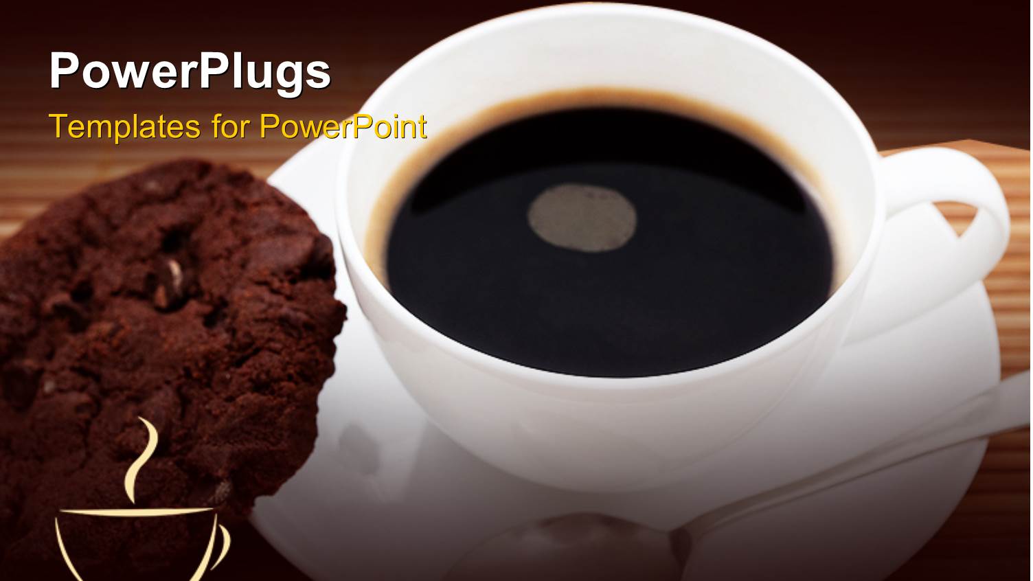 White Cup of Coffee with Saucer Spoon and Chocolate Bar