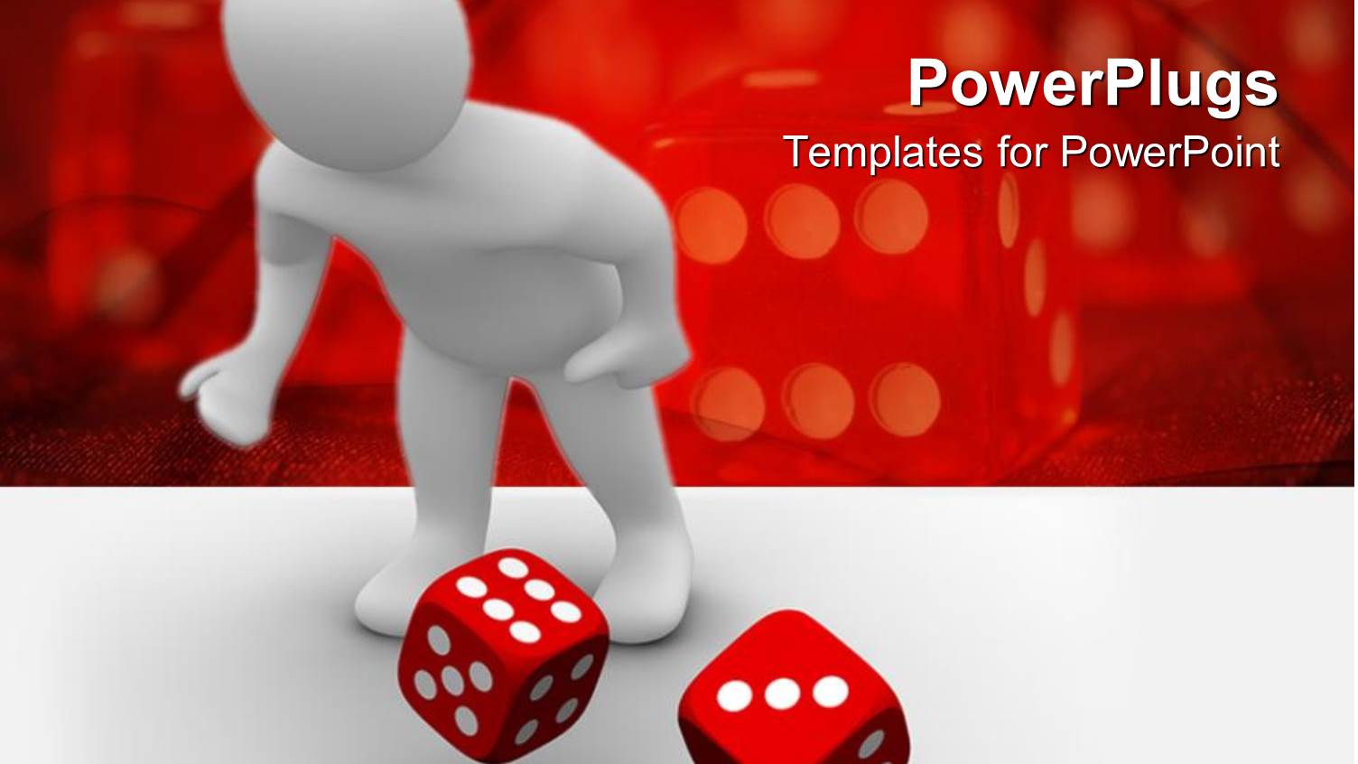 White Figure Awaiting Results of Two Thrown Dice