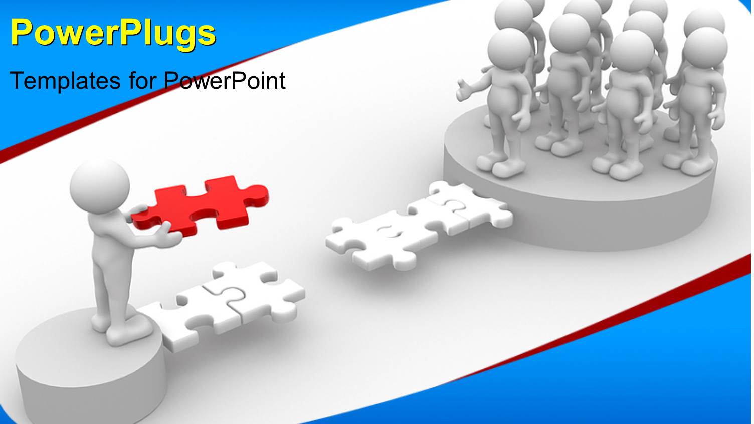 White Figures on Pedestals Building Jigsaw Puzzle Bridge