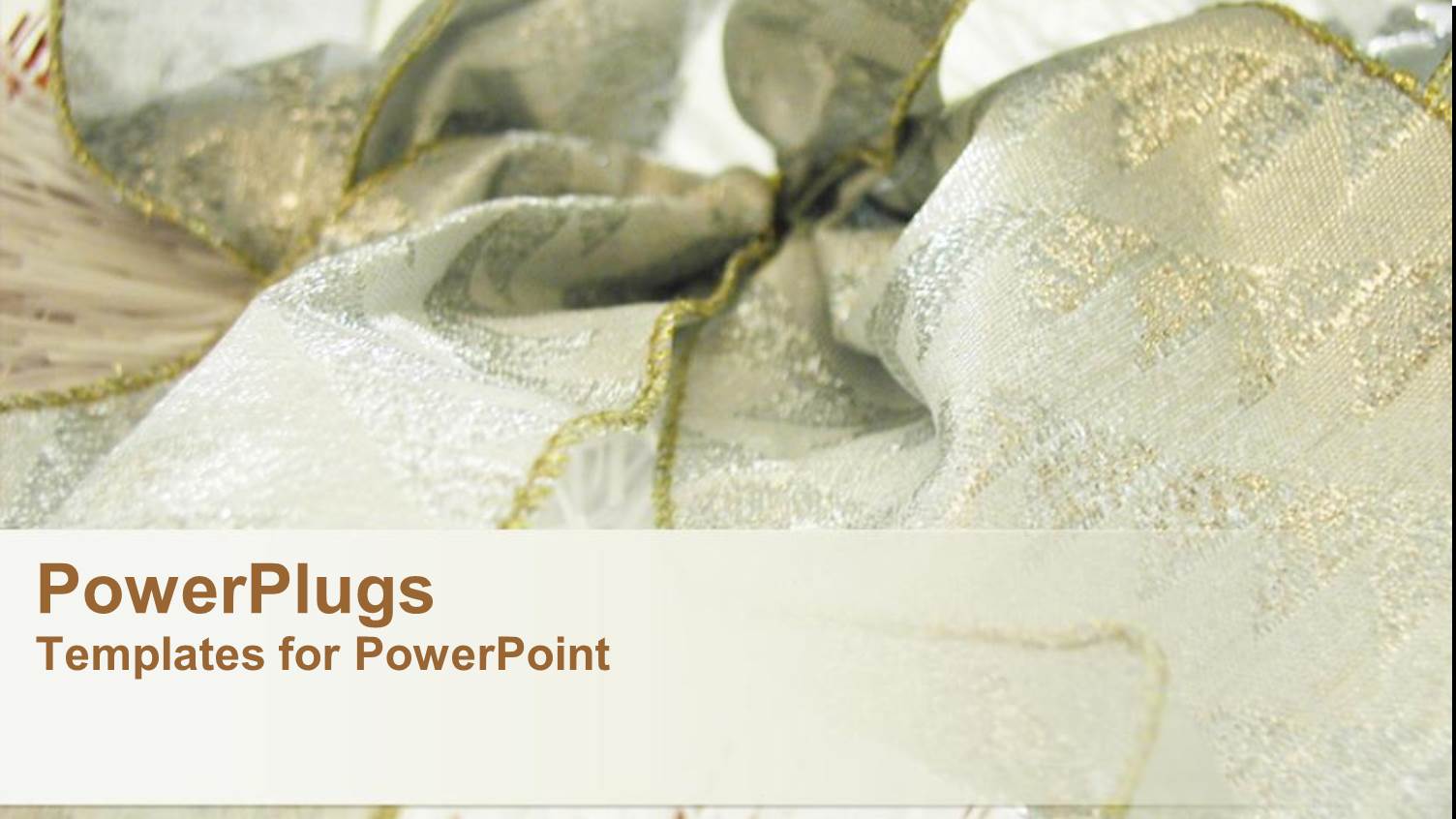 White and Gold Colored Festival Ribbon Meshed Up Together