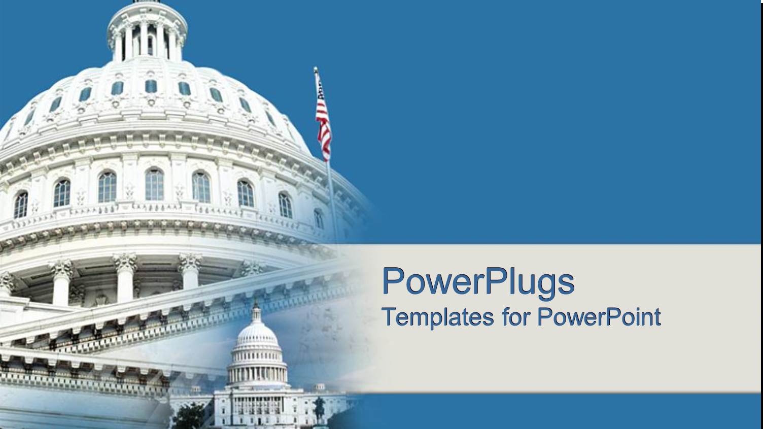 White House Stands Tall into the Sky with Blue Background