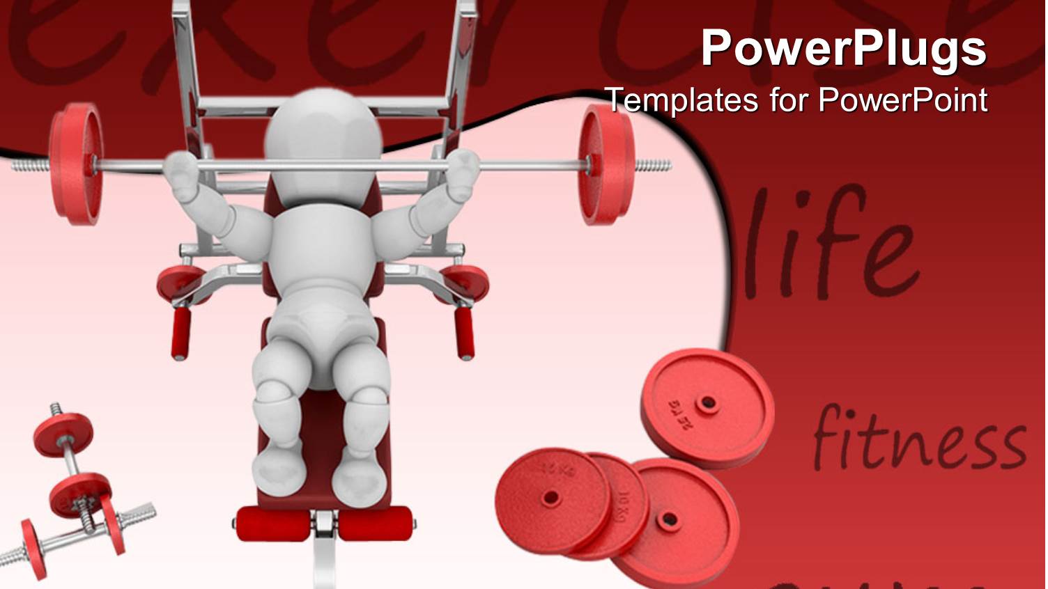 a White Human Character Lifting Weights in a Gym