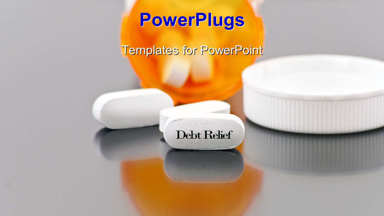 a Number of Pills with Greyish Background