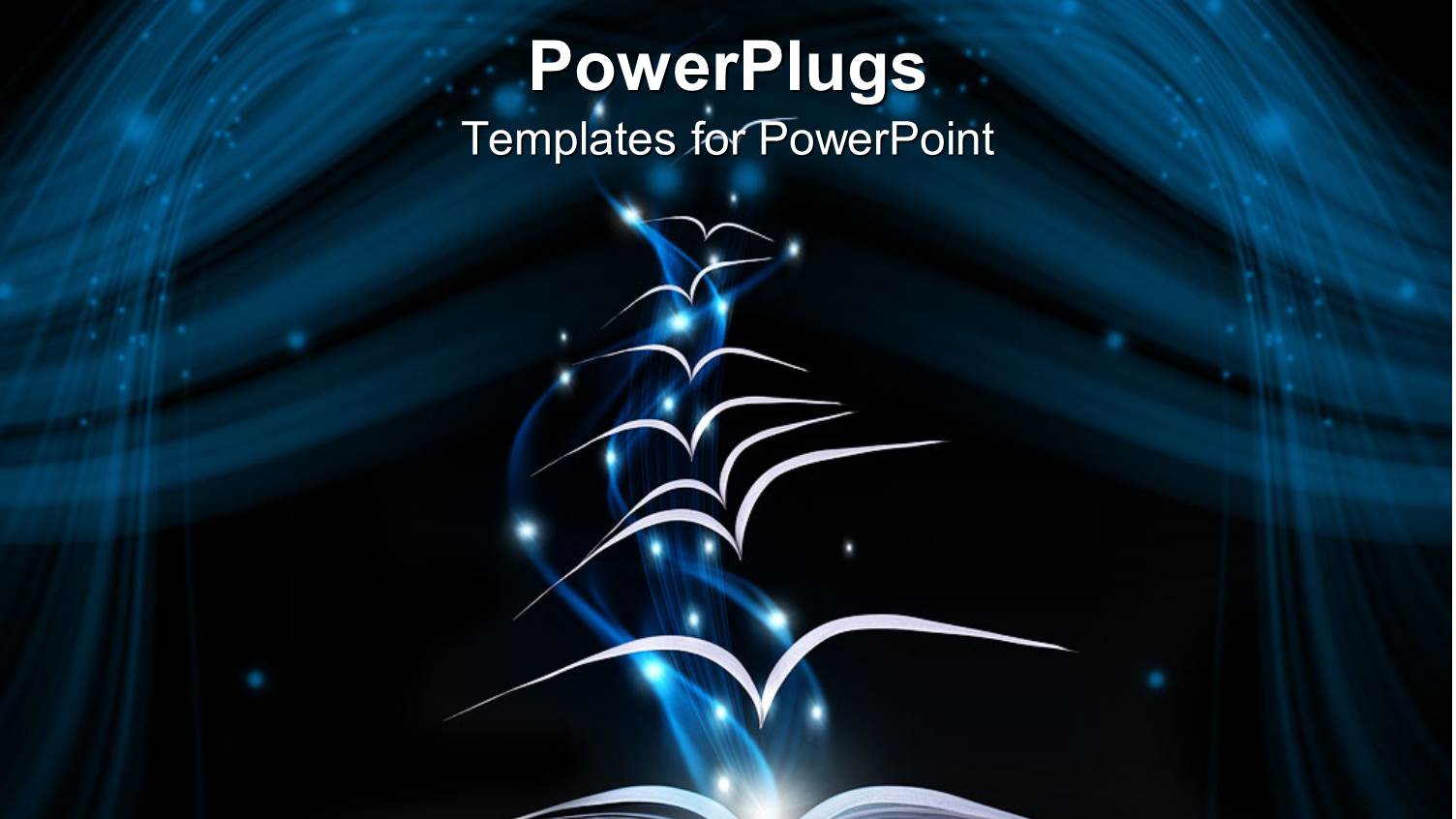 White Open Book with Depiction of Inspiration Flowing Out