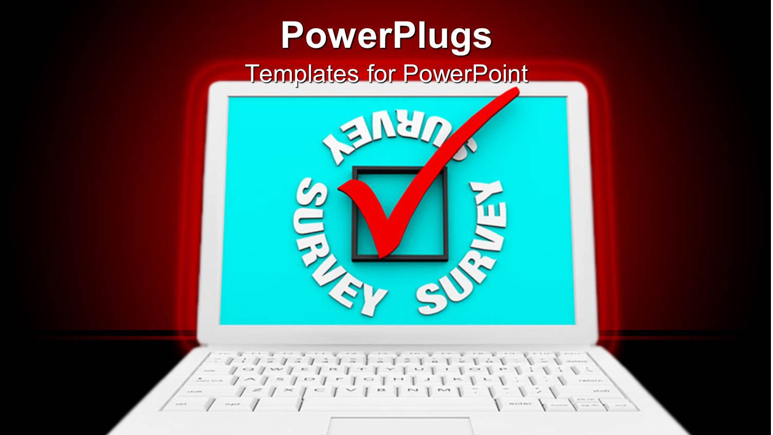 White Open Laptop with a Green Screen and a Red Check Mark