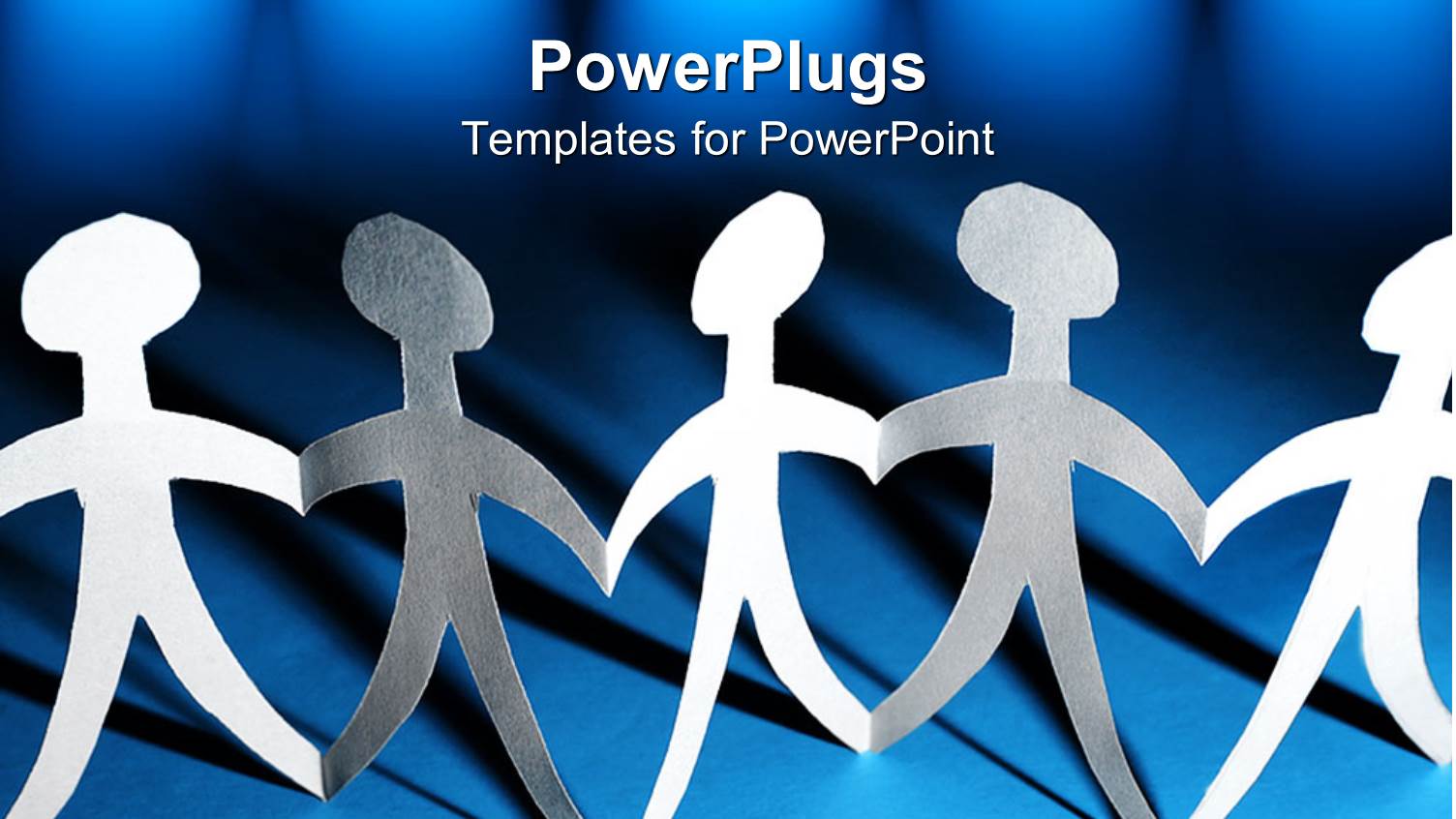 White Paper People Holding Hands on Blue Surface