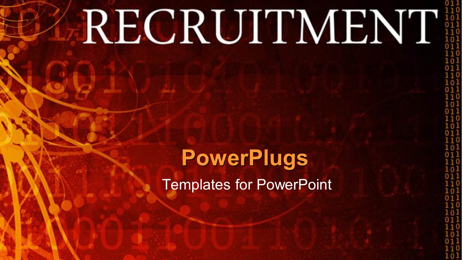 White Recruitment in Front of Brown Binary Background