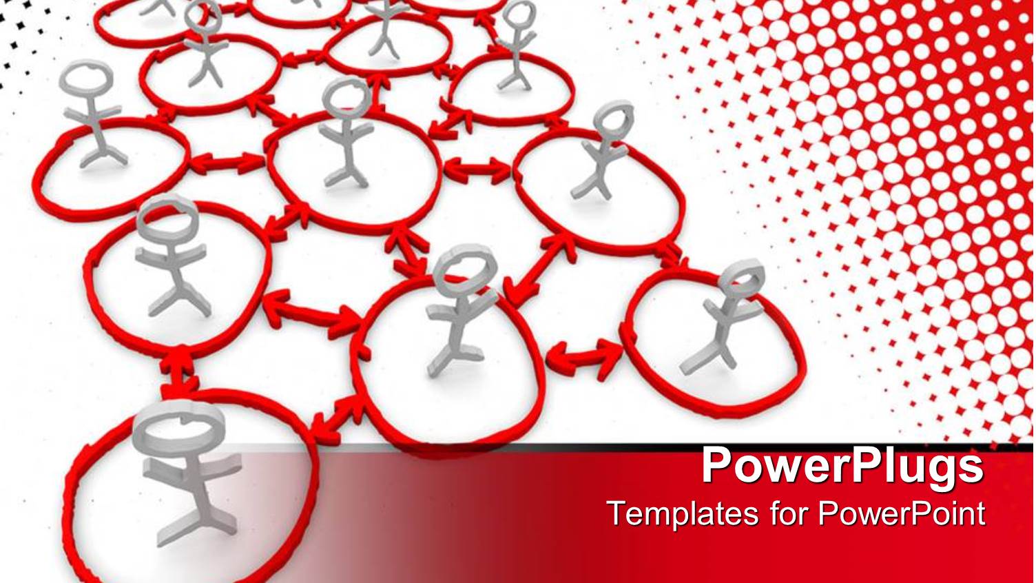 White Sick Figures in Red Circles Connected by Arrows