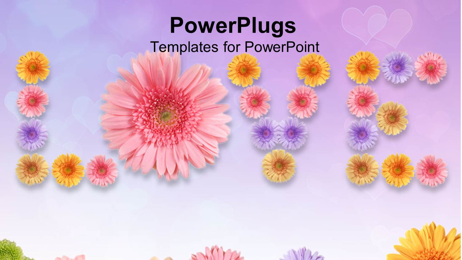 a Whole Lot of Colorful Flowers Creating the Word Love