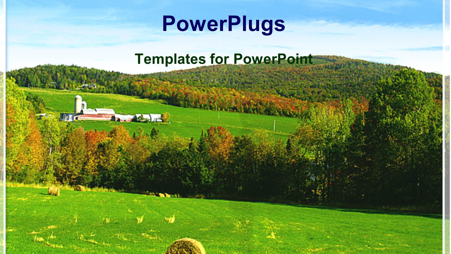 Wide Natural Green Landscape with a House in the Middle