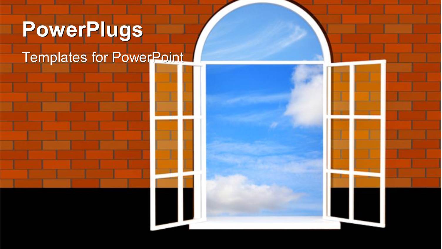 a Window with a Lot of Clouds and a Wall