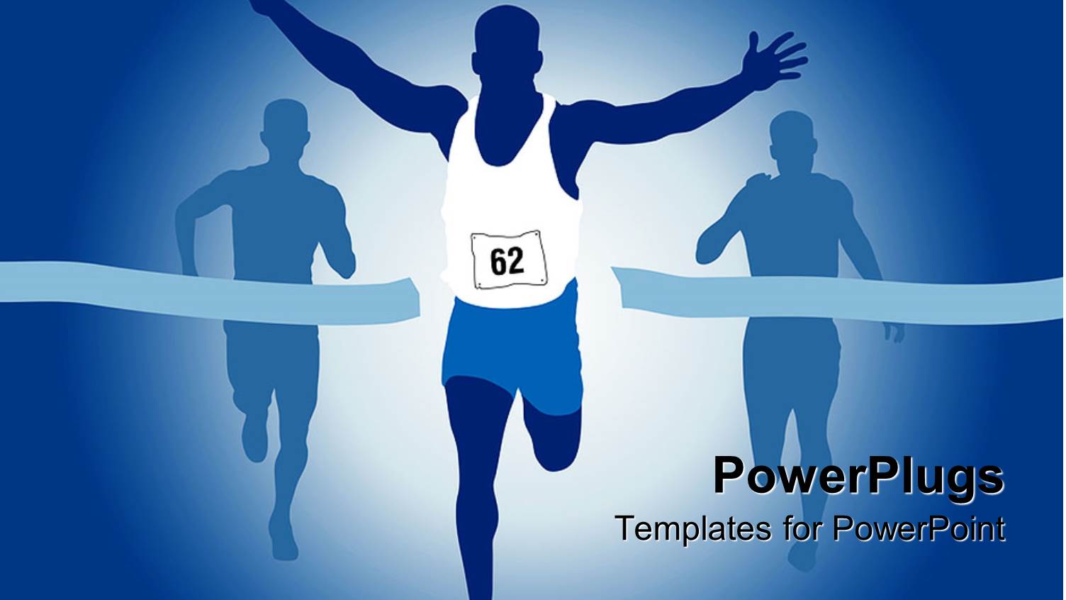 Winning Runner Crossing Race Finish Line