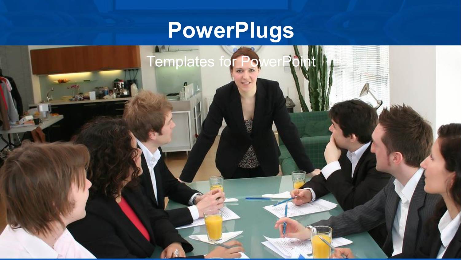 Woman in Black Power Suit Leads Business Meeting