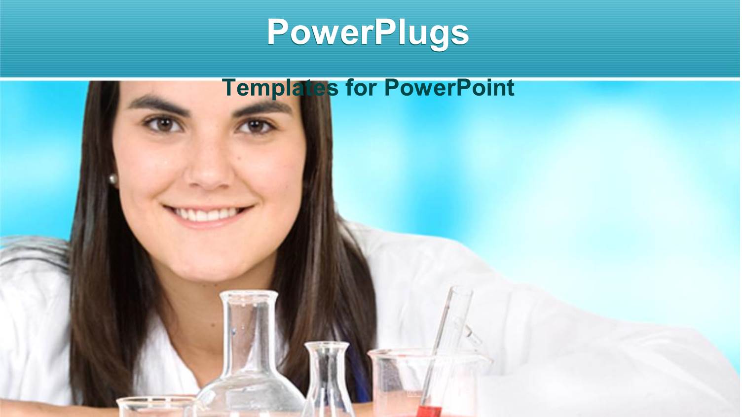 Woman with Flask, Beaker, Lab Glassware, Chemistry, Research, Women in Science