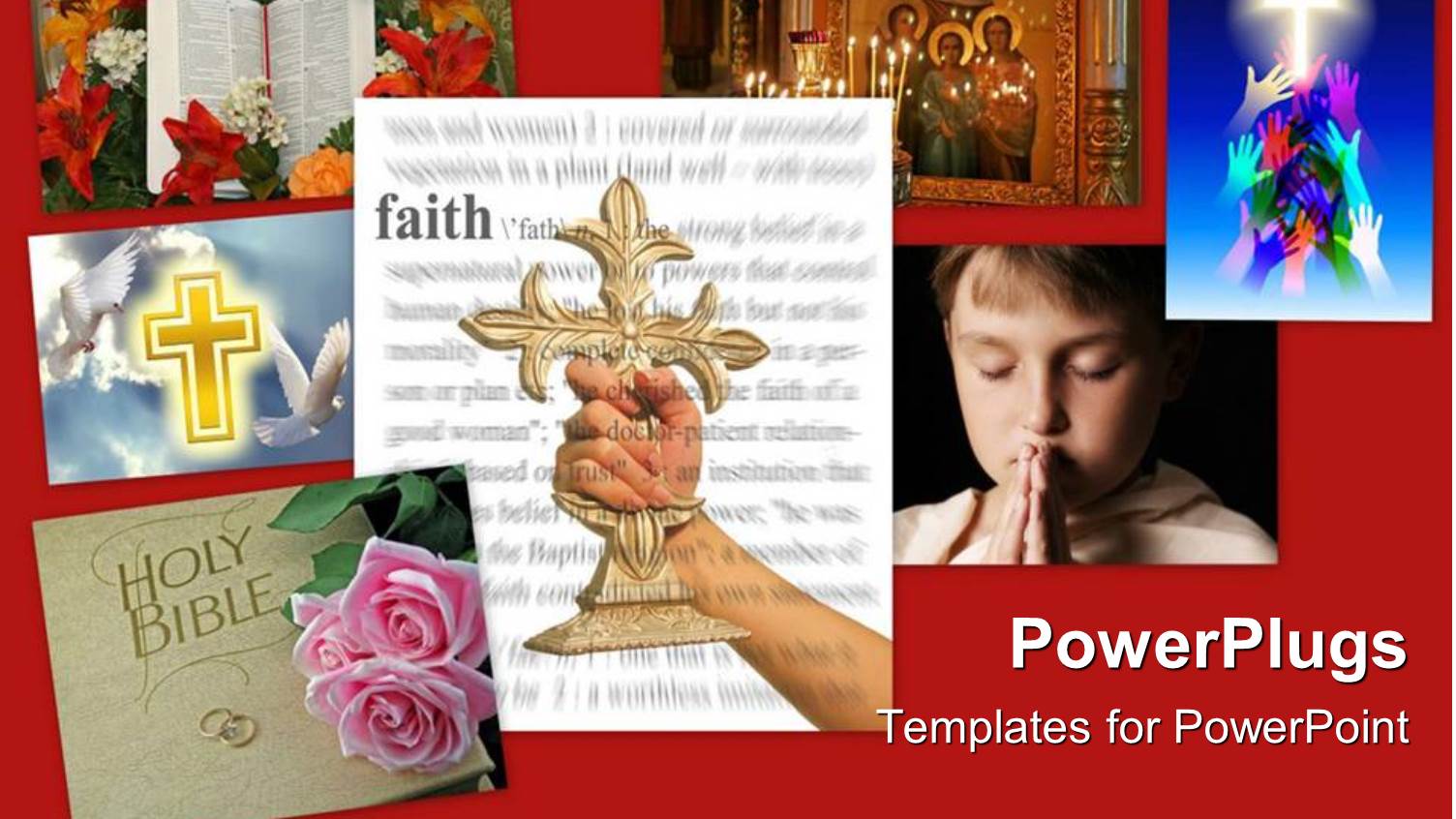 Woman Holding a Cross with Faith Theme