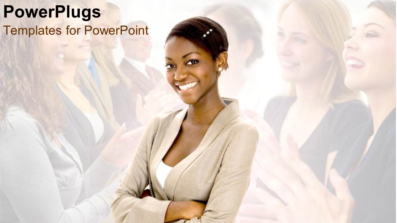 Women in Business with Ladies Applauding Female Executive