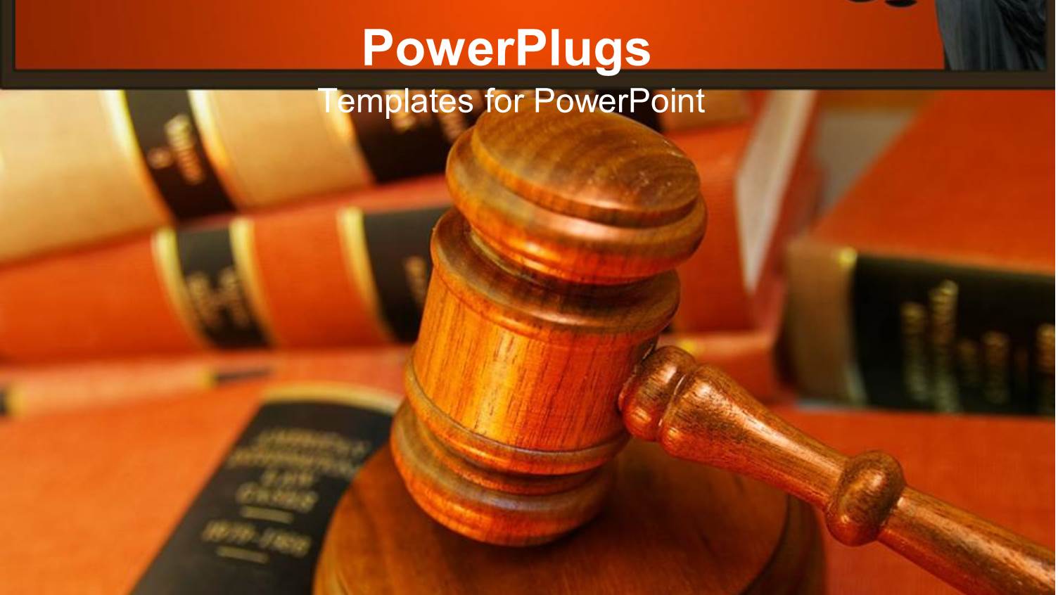 Wooden Brown  Judge Stick on a Pile of Books