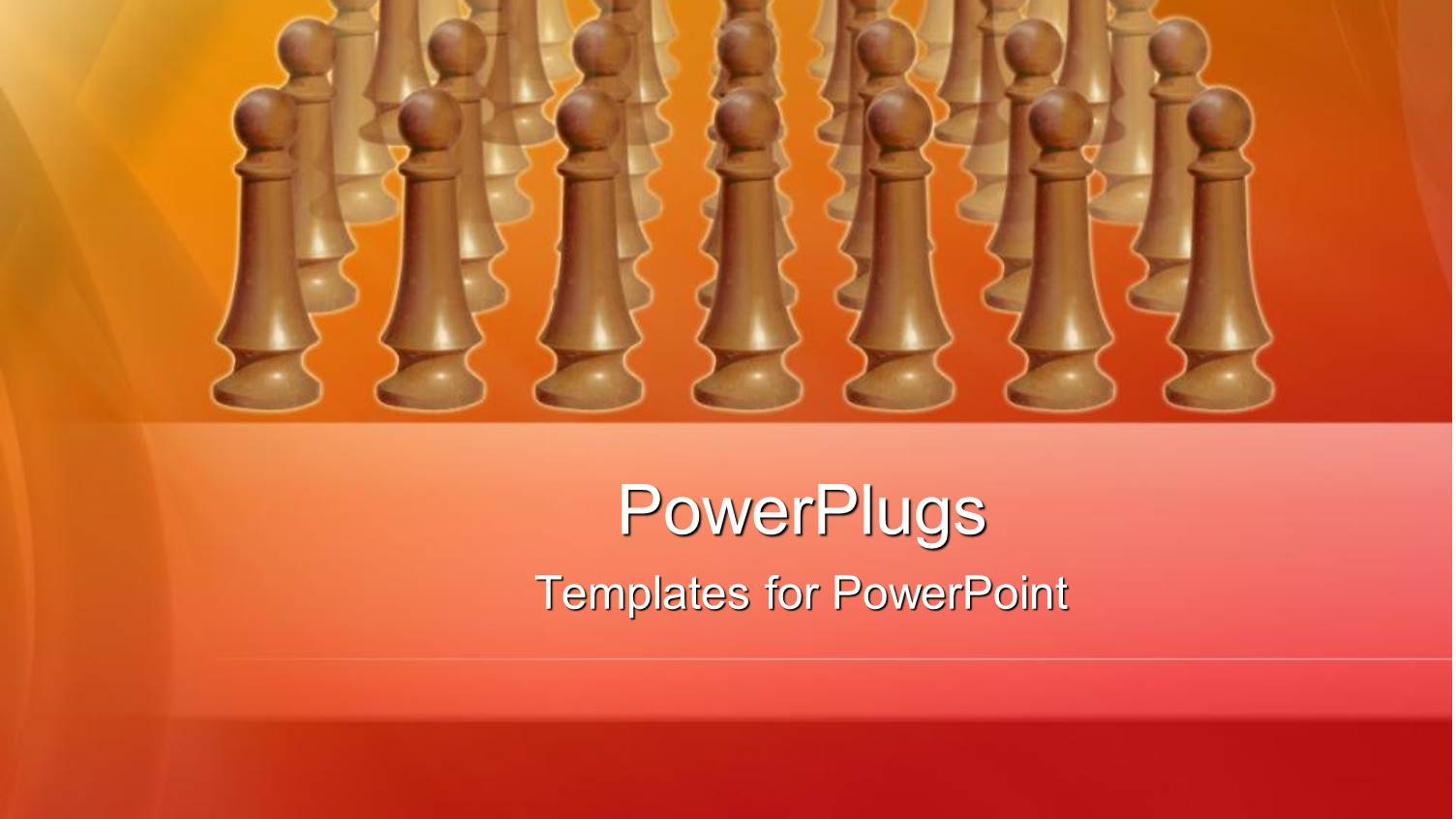 Wooden Chess Pieces Lined Up in Sevens on Red Background 