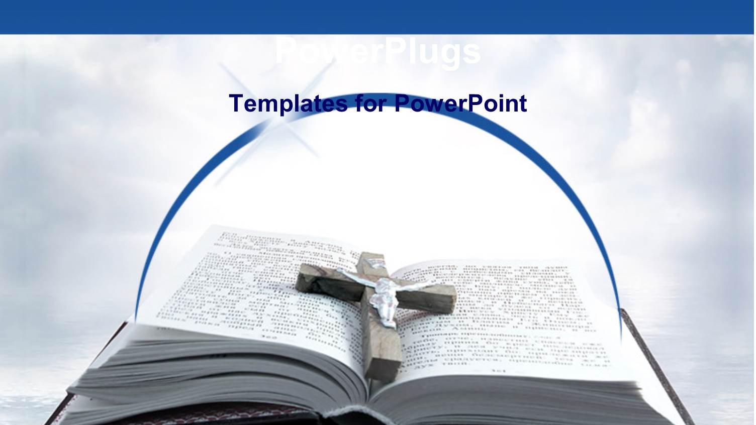 Wooden Cross and Metal Jesus on Open Religious Book