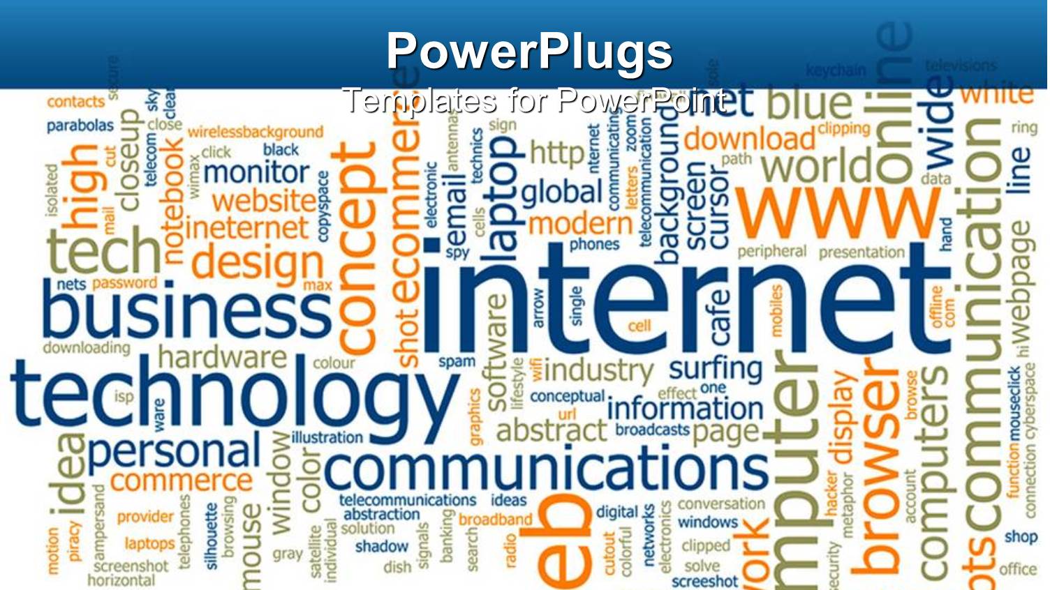 Word Cloud with Words Related to Internet Technology Business