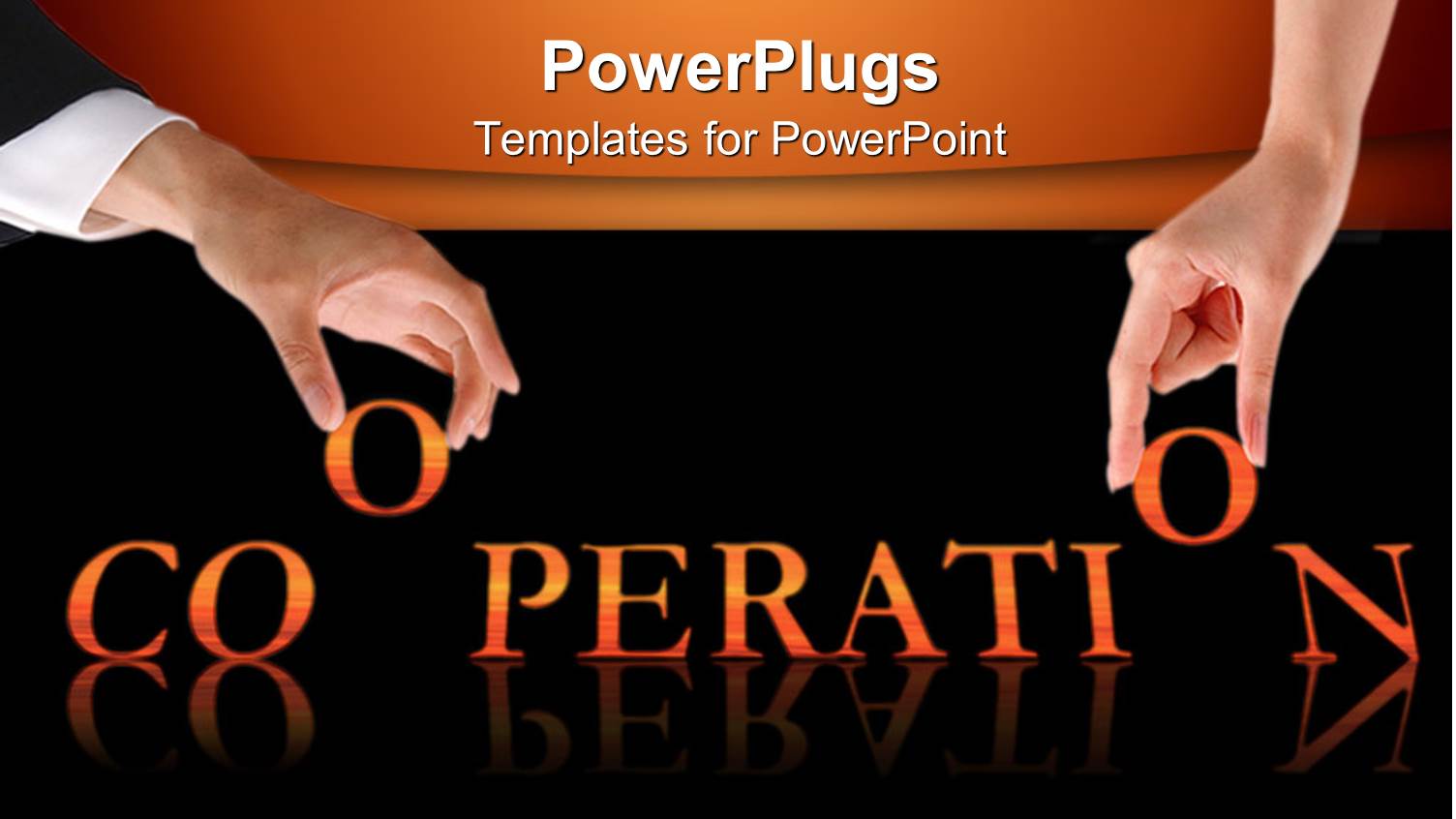 the Word Co-Operation Being Represented Beautifully with a Pair of Hands