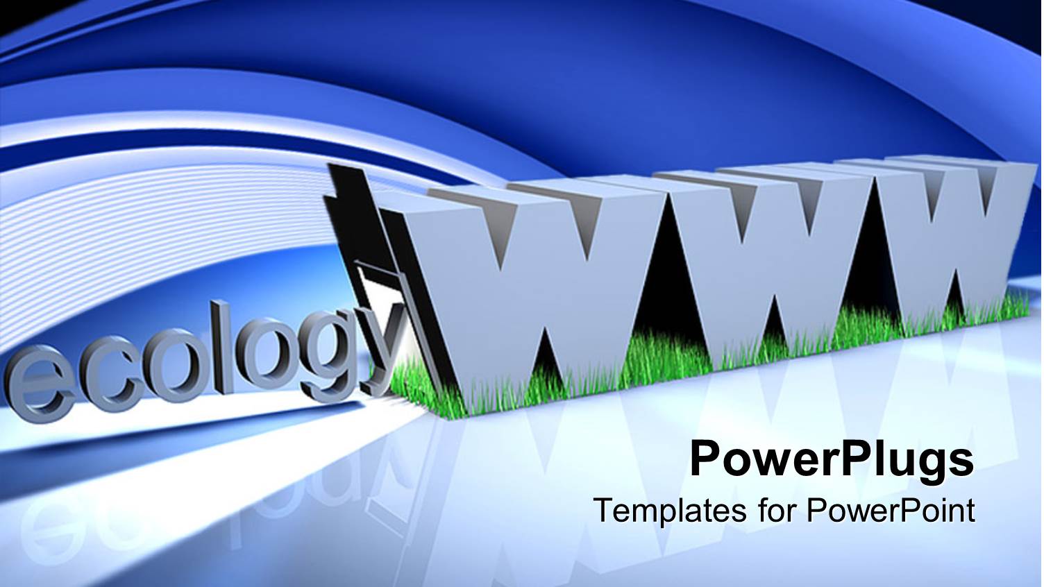 the Word Ecology with Bluish Background