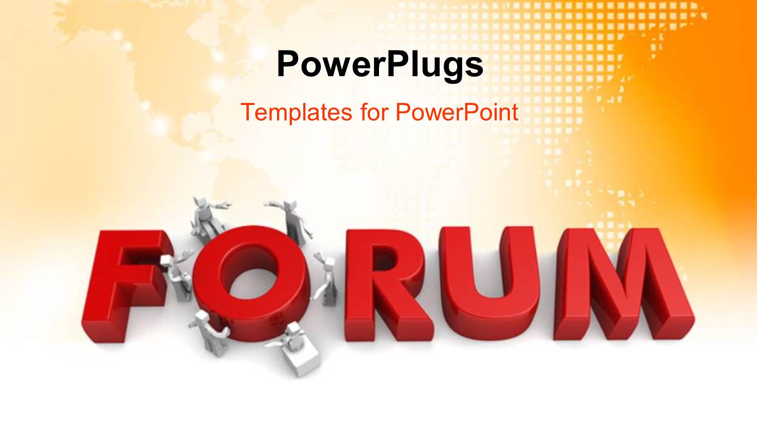 the Word Forum with a Lot of Figures and Map in Background