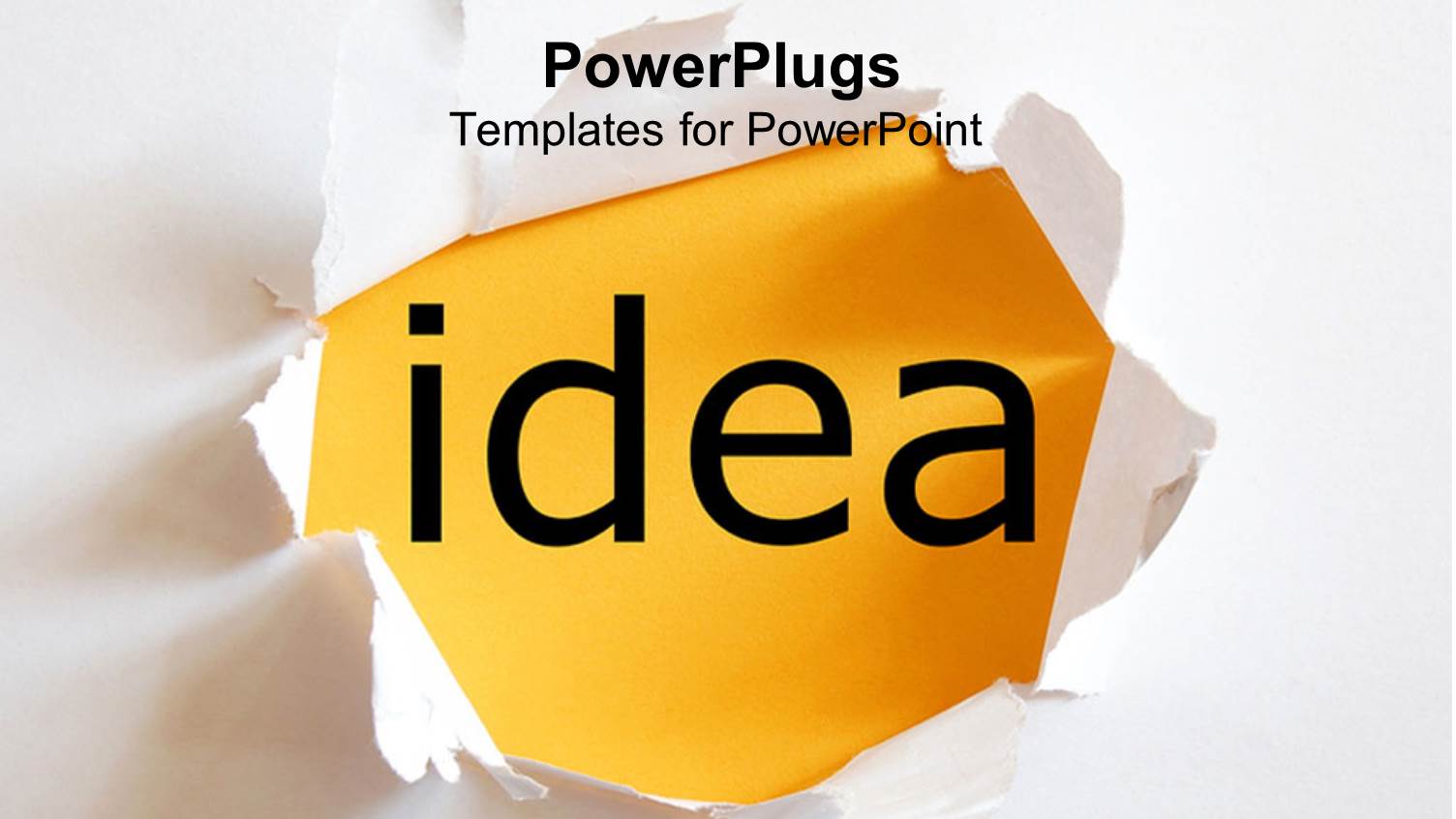 the Word Idea with Yellowish Background and Place for Text