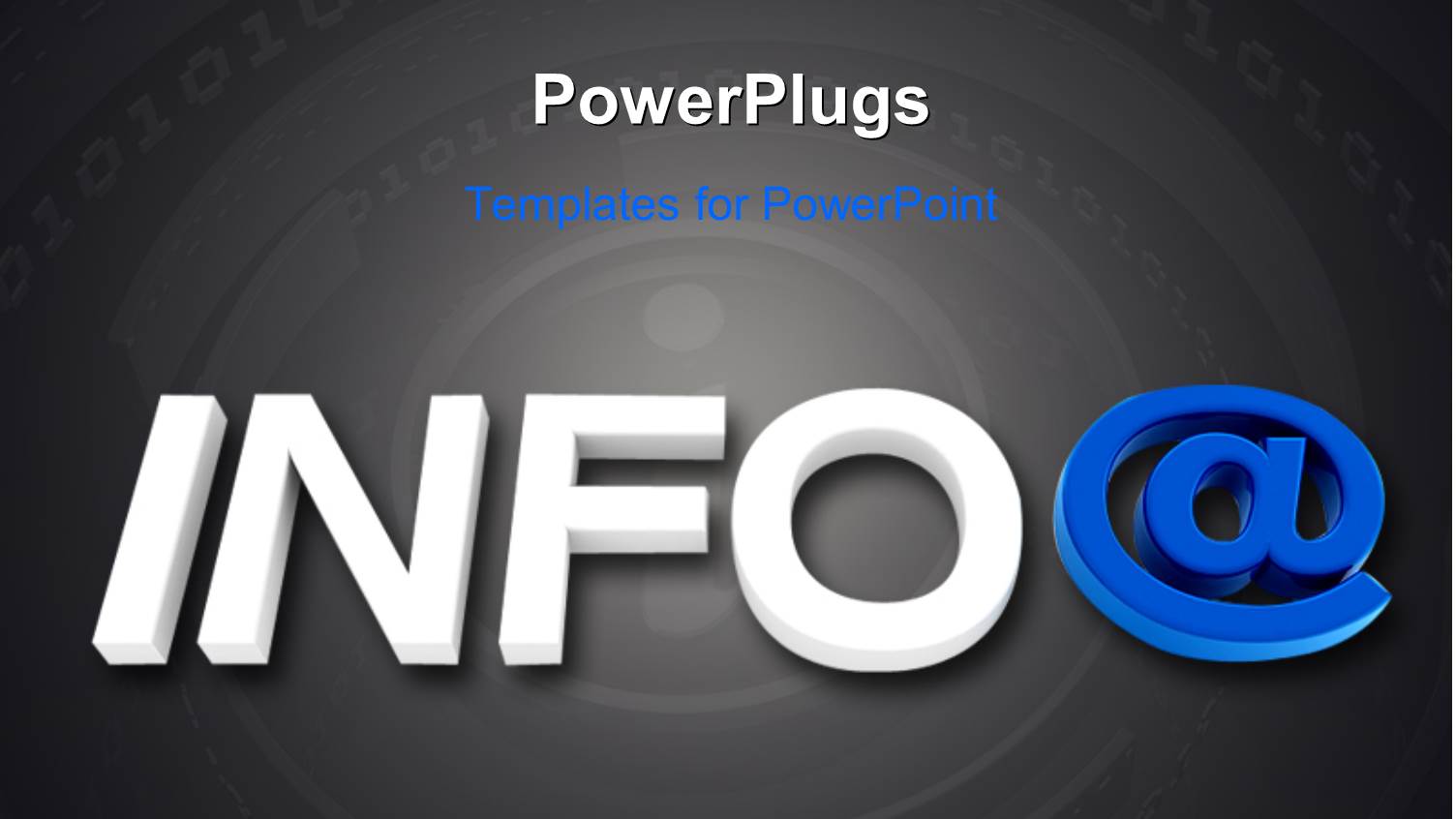 the Word Info with a Grayish Background