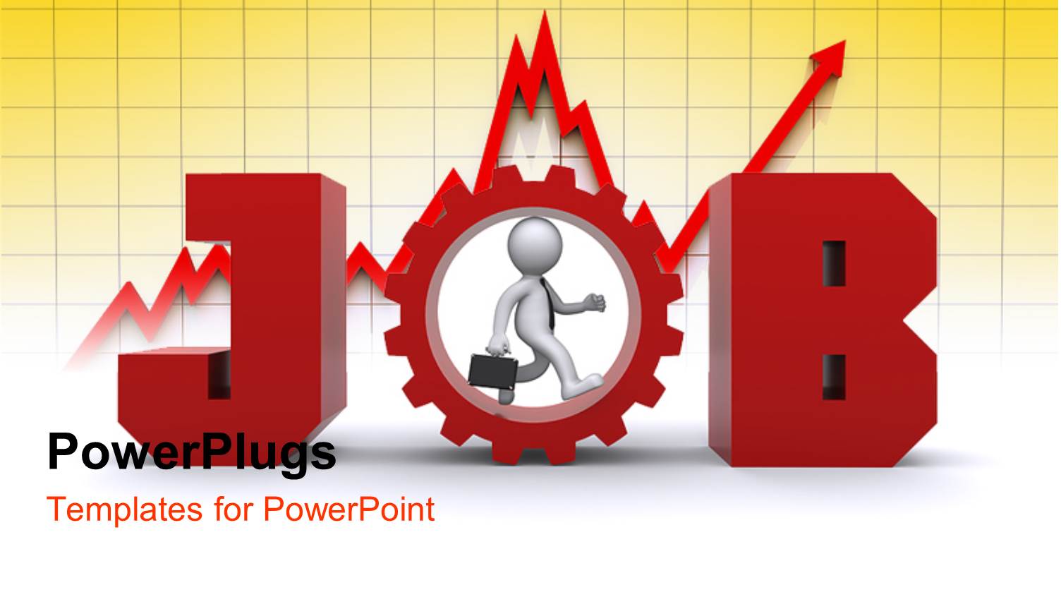 the Word Job with a Person in it and Graph in Background