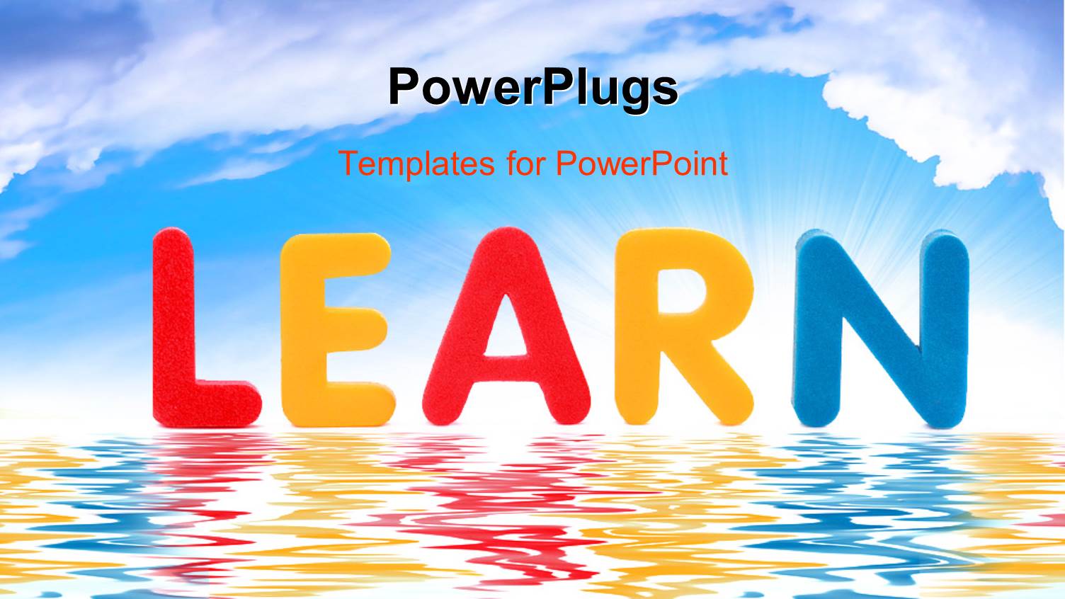 the Word Learn with Sea in the Background