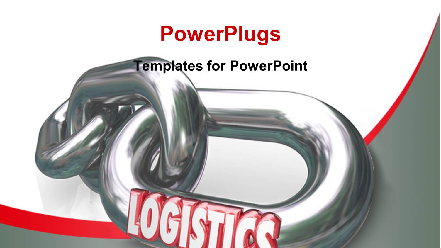 the Word Logistics on a Metal Chain Link Connected to other Chains and Links