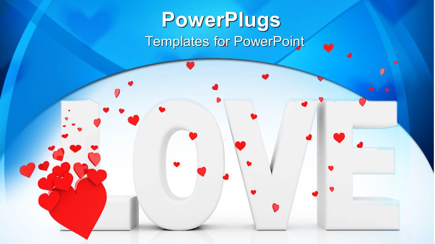 the Word Love in the Middle with Bluish Background