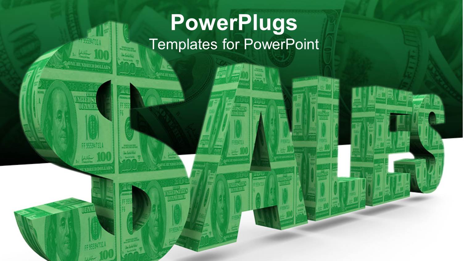 a Word Made of Dollar Notes with their Reflection in the Background