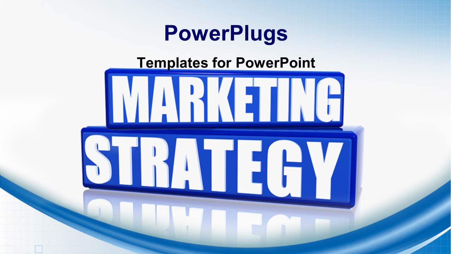 Word MARKETING STRATEGY with Reflection in Background