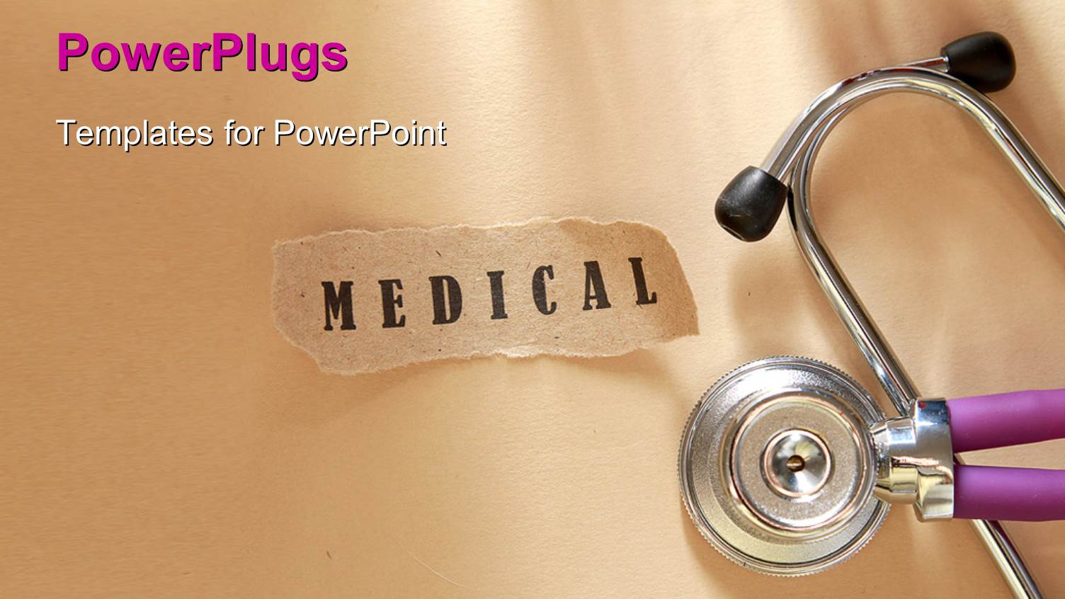 Word Medical Written on a Ripped Piece of Paper and a Stethoscope