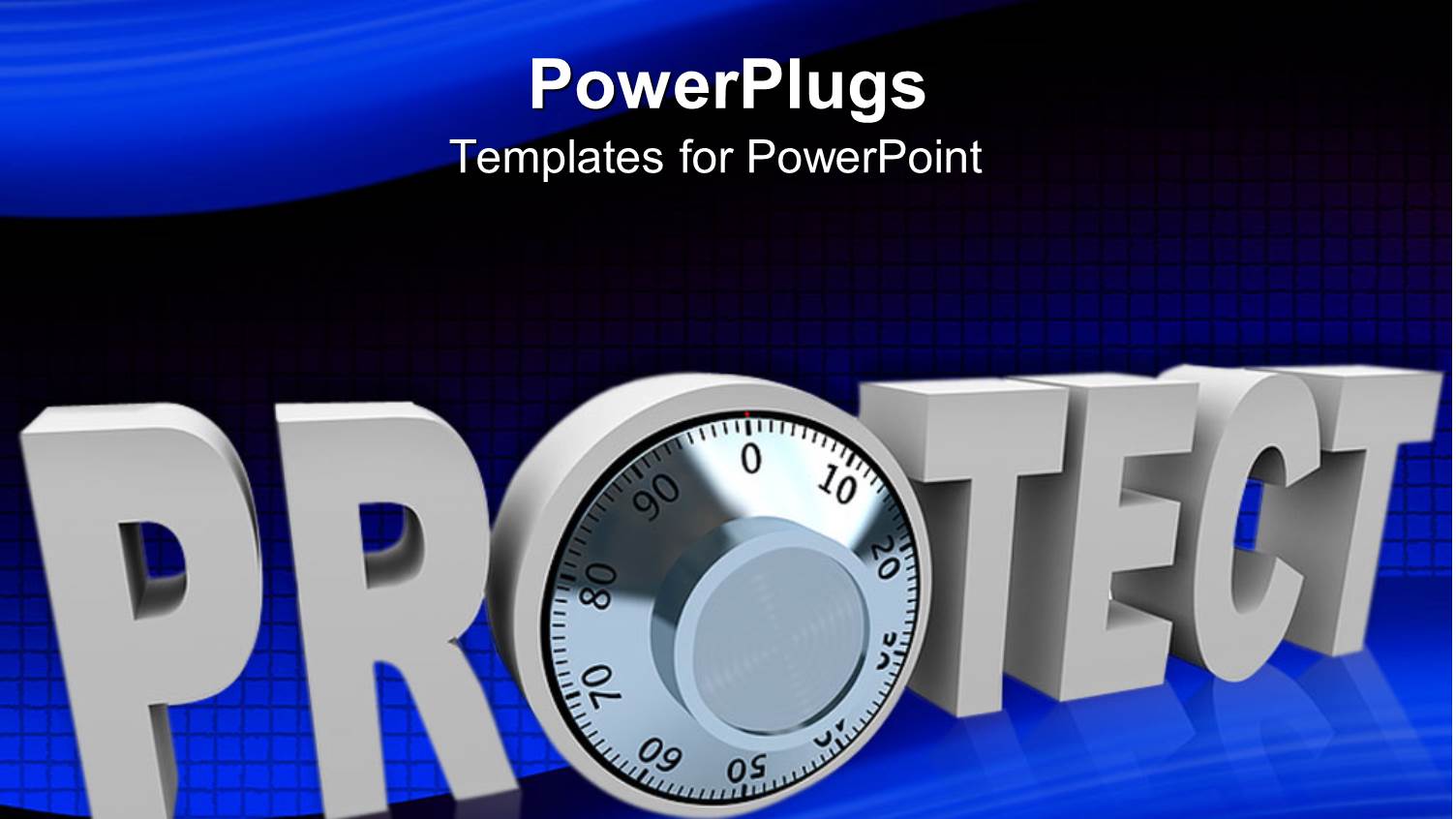 a Word Protect with a Bluish Background