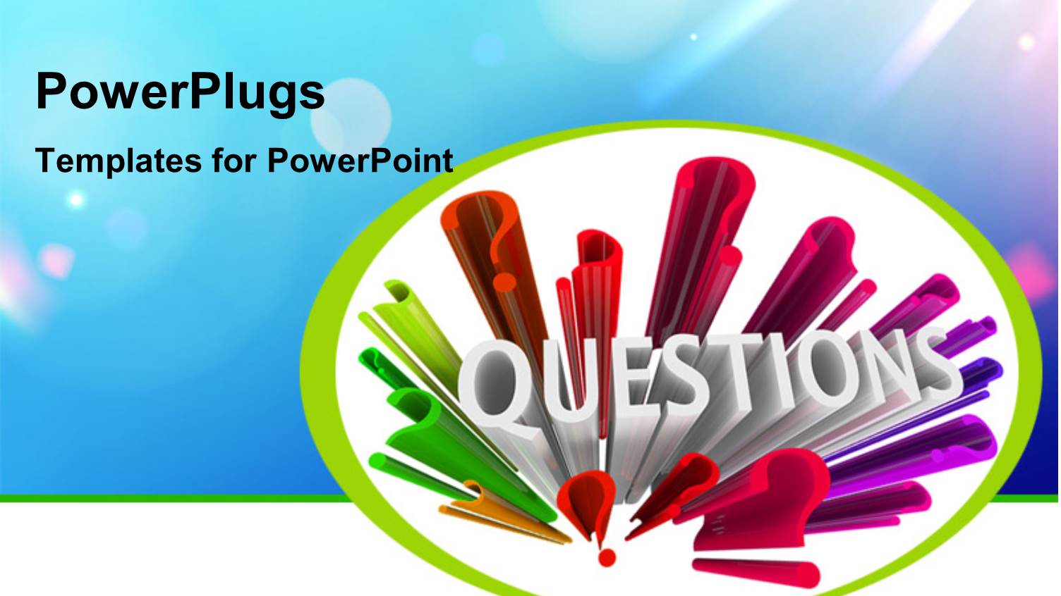 the Word Questions Surrounded by Question Marks with Abstract Blue Design