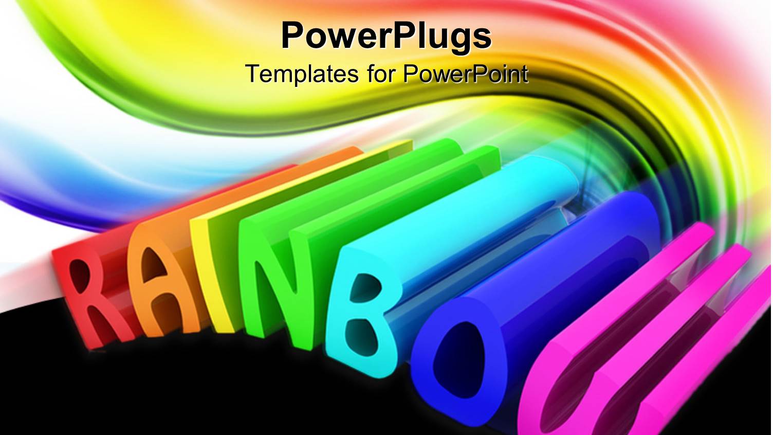 the Word Rainbow Being Written in a Colorful Way