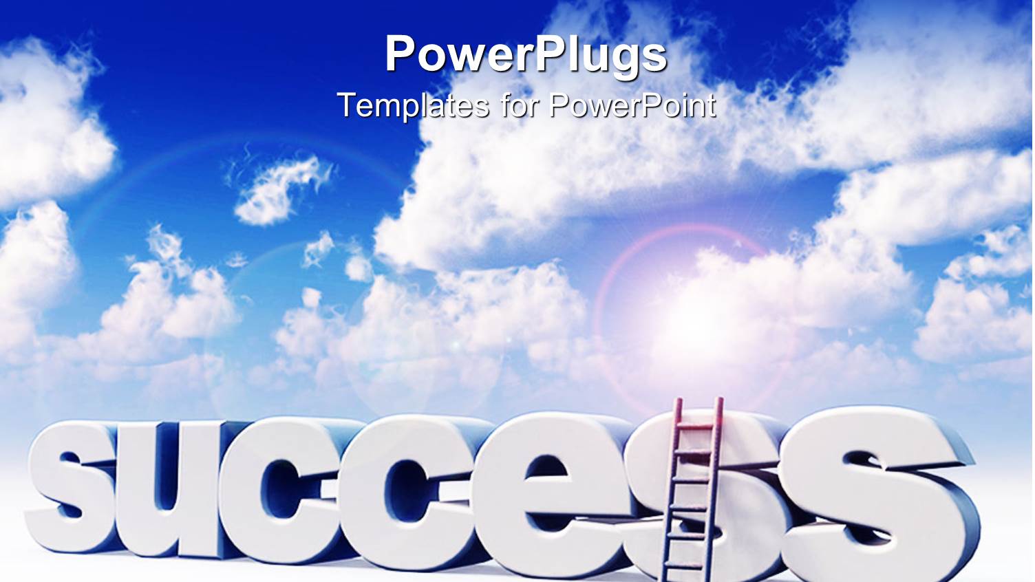 the Word Success with Clouds in the Background