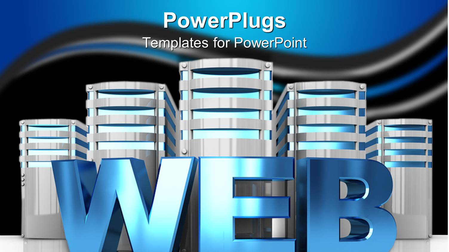 the Word Web Written in Front with the Buildings Behind it