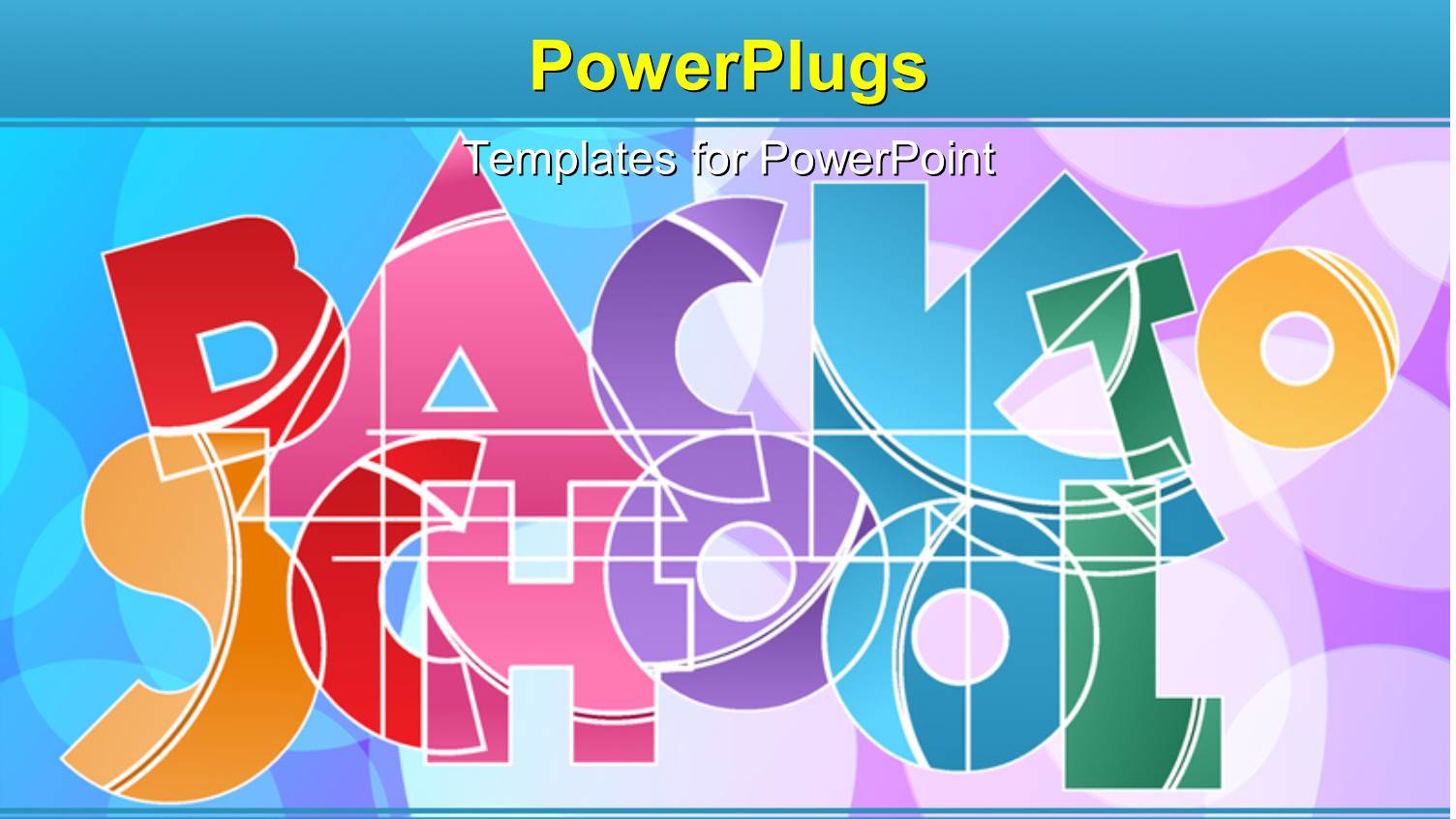 the Words Back to School with Multicolor Background