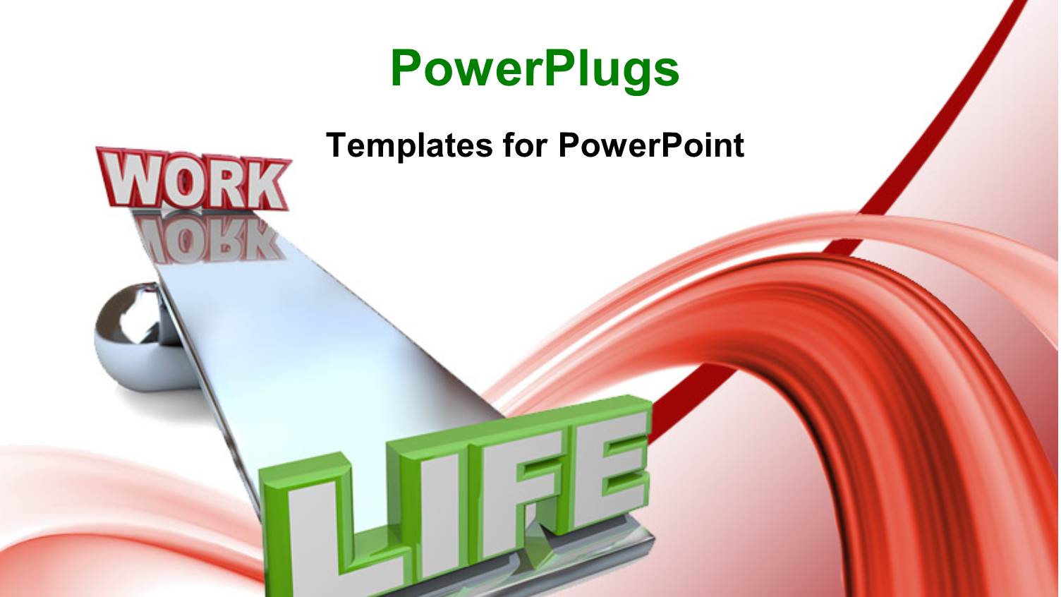 Work and Life on a See Saw with White Background